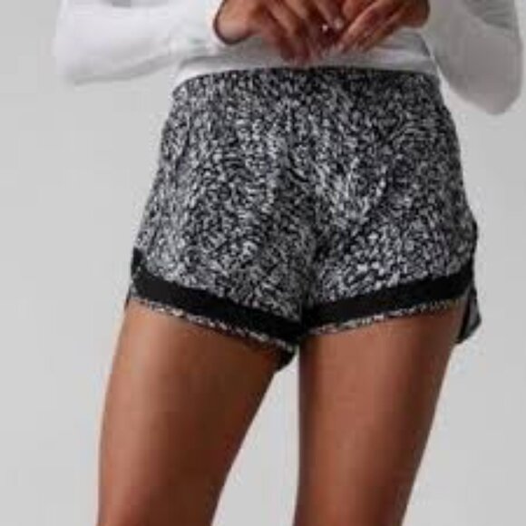 Athleta Black and White Athletic Shorts - Picture 1 of 6